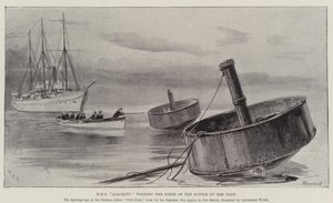 HMS Alacrity visitant la scène de la bataille du Yalu - William Heysham Overend