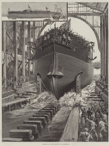 Lancement du HMS Rodney à Chatham