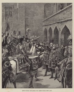 La reine Victoria proclamée au palais de St James, 21 juin 1837