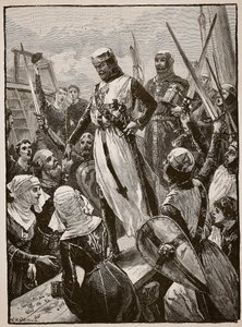 Réception de Richard à son retour du continent, illustration de 