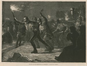 Patinage sur la Serpentine à la lumière des torches - William Heysham Overend