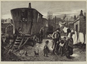 Croquis de la vie des gitans, un campement près de Latimer-Road, Notting-Hill - William Heysham Overend