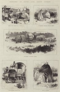 Croquis de la vie des gitans autour de Londres