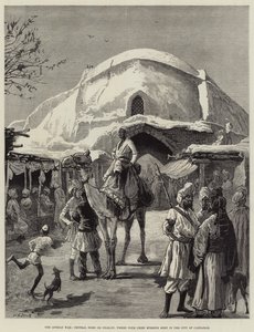 La guerre afghane, dôme central ou Char-Su, où se rencontrent quatre rues principales dans la ville de Candahar - William Heysham Overend