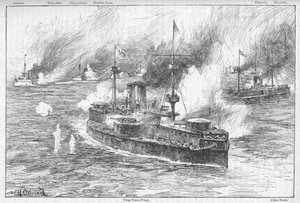 La bataille du Yalu, 1895, 1902 - William Heysham Overend