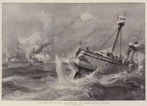 La bataille du Yalu, naufrage du navire de guerre chinois Chih-Yuen