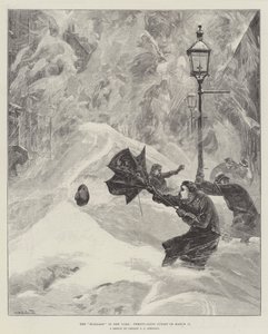 La tempête de neige à New York, rue Vingt-Six le 12 mars