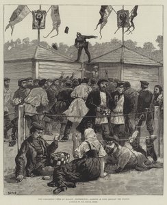Les fêtes de couronnement à Moscou, distribution de paniers de nourriture parmi le peuple - William Heysham Overend