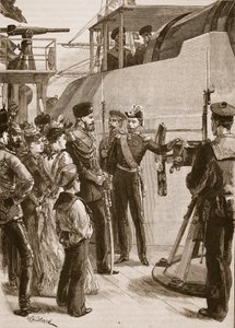 La flotte française à Cronstadt : visite du Tsar, 1891, illustration de 