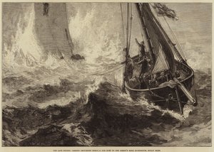 Les dernières tempêtes, passage de provisions à travers les vagues jusqu