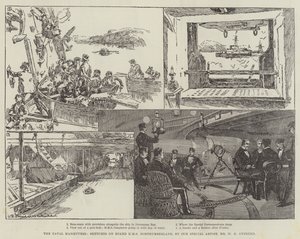 Les manœuvres navales, croquis à bord du HMS Northumberland