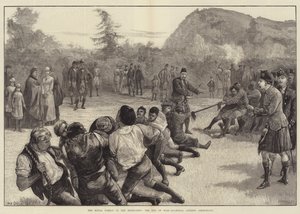 La Famille Royale dans les Highlands, la Tir à la Corde - Balmoral contre Abergeldie - William Heysham Overend