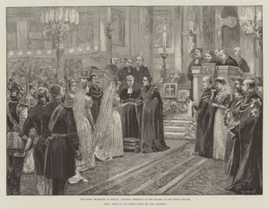 Le mariage royal à Berlin, cérémonie de mariage dans la chapelle du palais royal