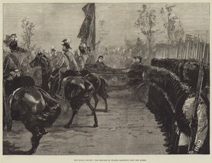 La Revue Royale, la Brigade des Gardes défilant devant la Reine - William Heysham Overend
