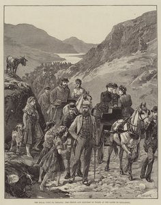 La visite royale en Irlande, le prince et la princesse de Galles aux lacs de Killarney - William Heysham Overend