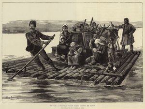 La Guerre, une famille paysanne bulgare traversant le Danube