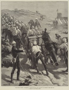 La guerre en Égypte, traînant un canon de quarante livres en position à Ramleh