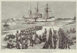 La guerre au Soudan, débarquement des 15e Sikhs à Souakim
