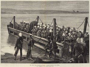 La Guerre Zouloue, la Colonne du Colonel Pearson traversant le Tugela