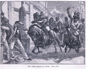 Les rebelles cipayes à Delhi, 1857 après J.-C. - William Heysham Overend
