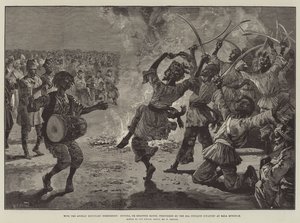 Avec la commission de la frontière afghane, Bungra, ou danse Khattuk, exécutée par le 20e infanterie du Punjab à Bala Murghab