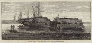 Épave du yacht Mistletoe, dans le port de Portsmouth
