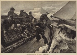Course de yachts, virage de la bouée, tirez sur la grand-voile! - William Heysham Overend