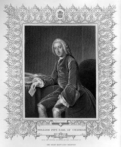 Portrait de William Pitt, 1er comte de Chatham, gravé par William Holl le Jeune (1807-71)