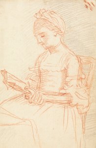 Dame assise avec un livre - William Hoare