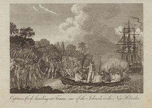 Le capitaine Cook débarquant à Tanna - William Hodges
