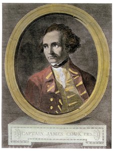 Portrait du capitaine James Cook (1728-79), frontispice de 