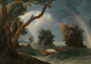 Tempête sur le Gange, avec Mme Hastings près des rochers de Col-gon - William Hodges
