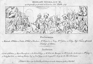 Clé pour identifier les personnes dans la peinture de Hogarth 