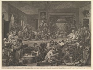 Un divertissement électoral, Planche I : Quatre gravures d