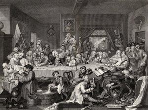 Un divertissement électoral, gravé par T.E. Nicholson, de 