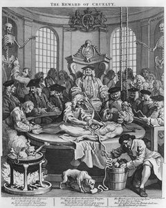 Autopsie ou La Récompense de la cruauté, des Quatre étapes de la cruauté, 1751 - William Hogarth