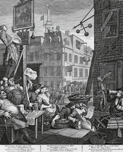 Beer Street, Londres, gravure par William Hogarth, Royaume-Uni - William Hogarth