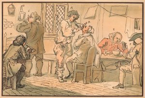 Scène de petit-déjeuner de The Five Days Peregrination, 1732 - William Hogarth