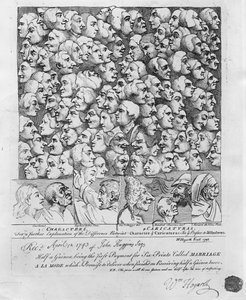 Personnages et Caricatures, publié en avril 1743 - William Hogarth