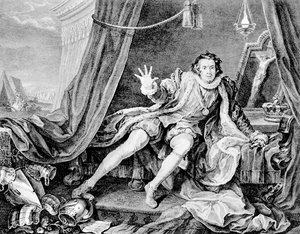 David Garrick en Richard III, 1746 - William Hogarth