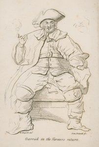 David Garrick dans le retour du fermier - William Hogarth