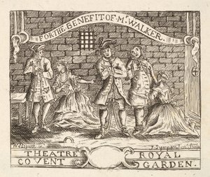 Pour le bénéfice de M. Walker, Théâtre Royal, Covent Garden, pub. 1822 - William Hogarth