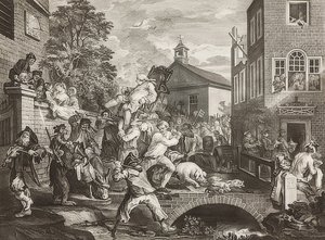 Les élections parlementaires, Planche 4 : Le triomphe des députés - William Hogarth