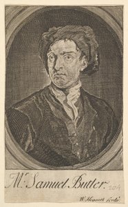Frontispice Portrait Dix-sept Petites Illustrations pour Hudibras de Samuel Butler, avril 1726