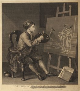 Hogarth peignant la Muse comique - William Hogarth