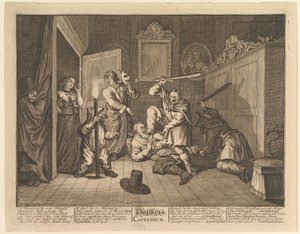 Hudibras Catéchisé Douze Grandes Illustrations pour Hudibras de Samuel Butler, Planche 9, 1725-68 - William Hogarth