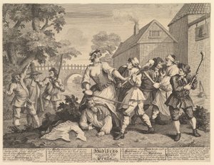 Hudibras vaincu par Trulla, Douze grandes illustrations pour Samuel Butler, février 1725-26