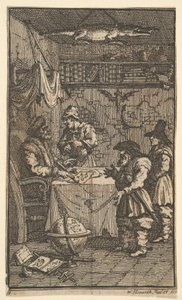 Hudibras visitant Sidrophel Dix-sept petites illustrations pour Hudibras de Samuel Butler