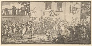 Hudibras et le Skimmington Dix-sept petites illustrations pour Hudibras de Samuel Butler - William Hogarth