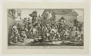 Hudibras et le Skimmington, planche sept de Hudibras - William Hogarth